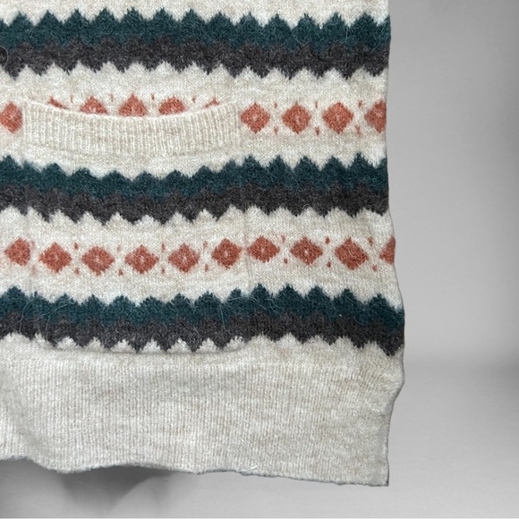 Madewell Adrienne Fair Isle Shawl Collar Alpaca Wool Blend Cardigan Women Small. - Picture 5 of 10